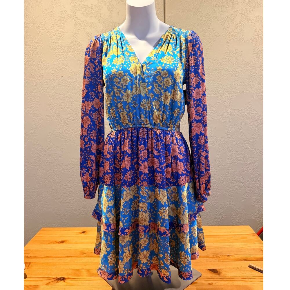 Current air blue floral dress 0003